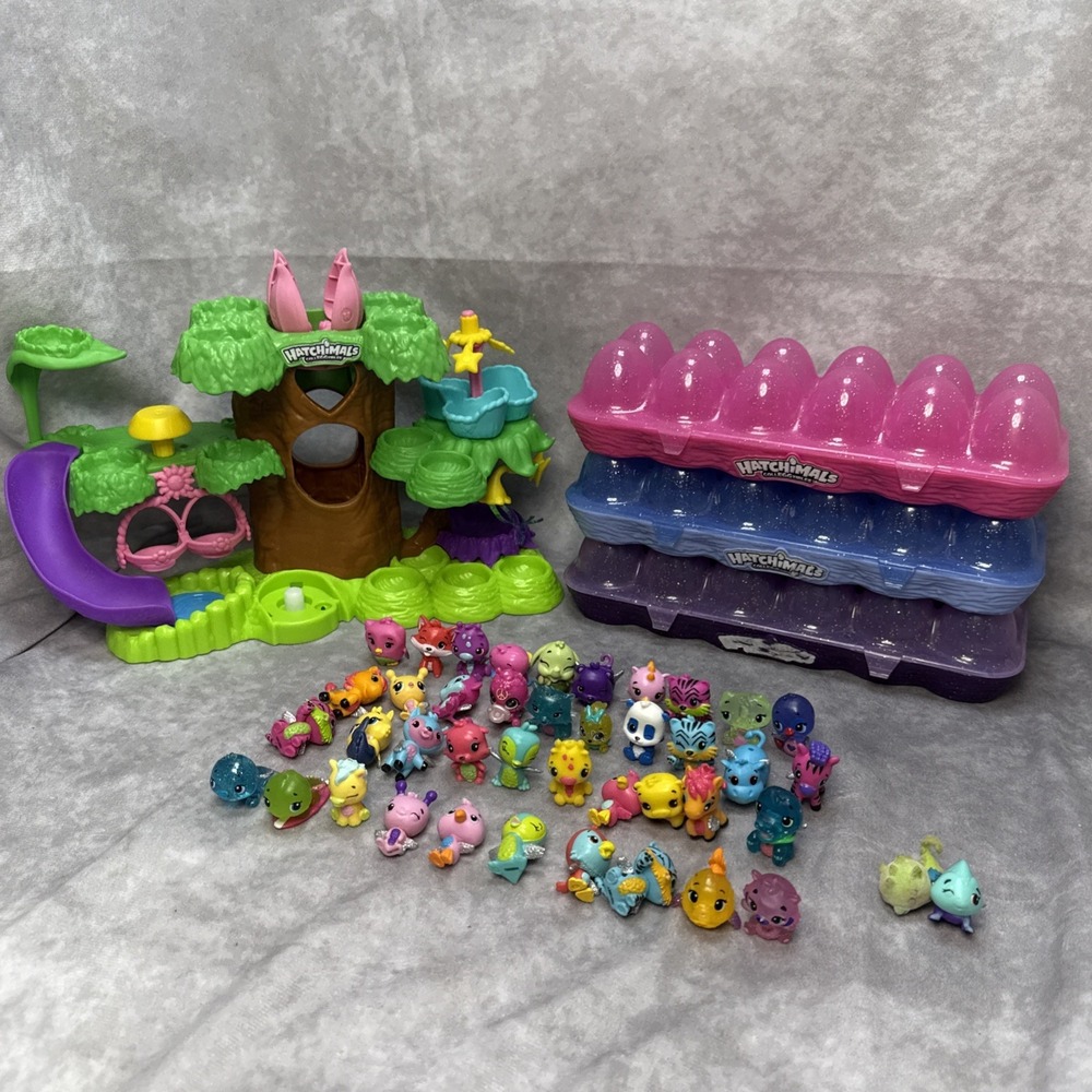 Hatchimals Playset Treehouse Hatchery Nursery CollEGGtible Cartons & 42 Figures